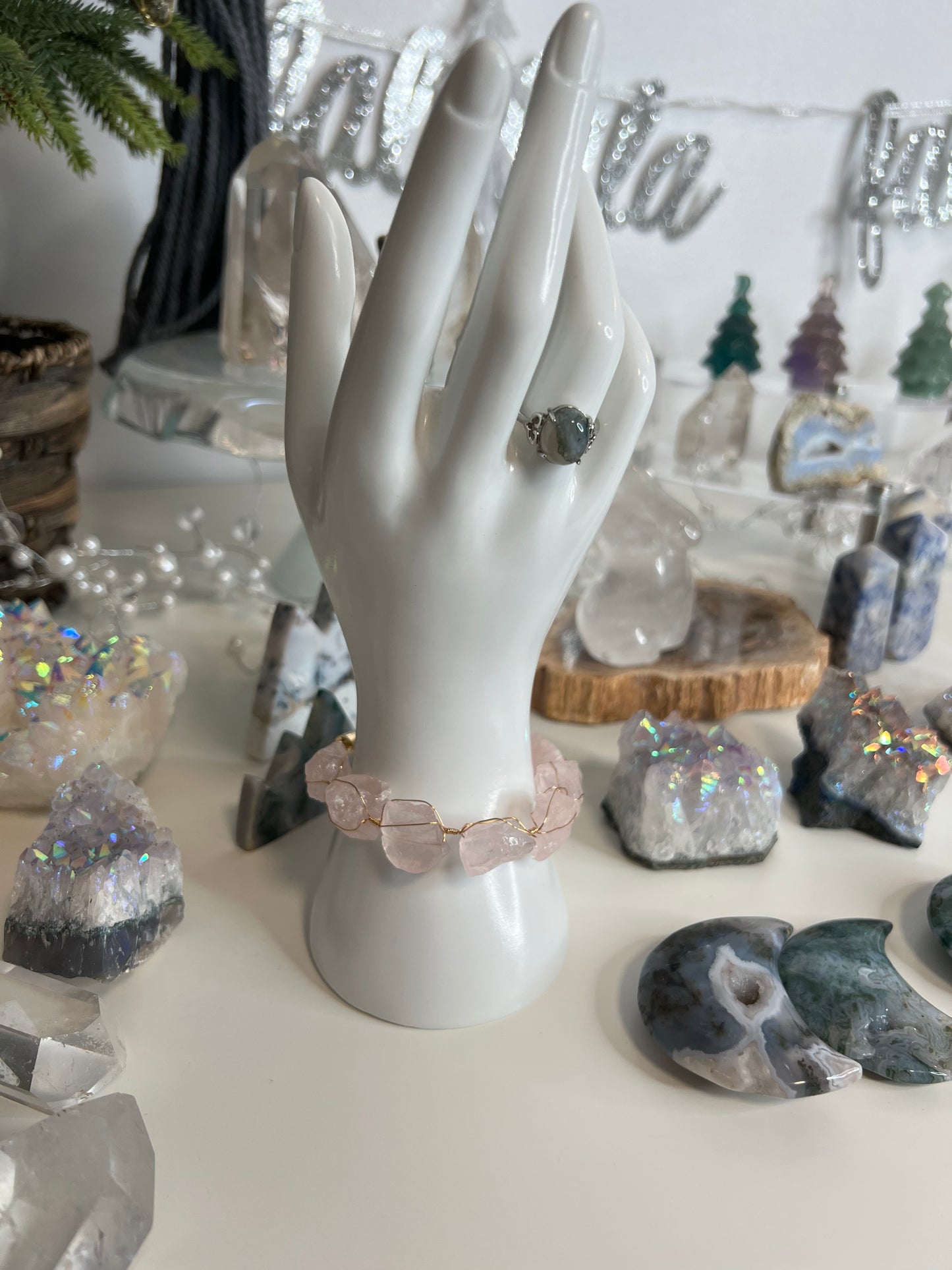 Raw Rose Quartz Bracelet