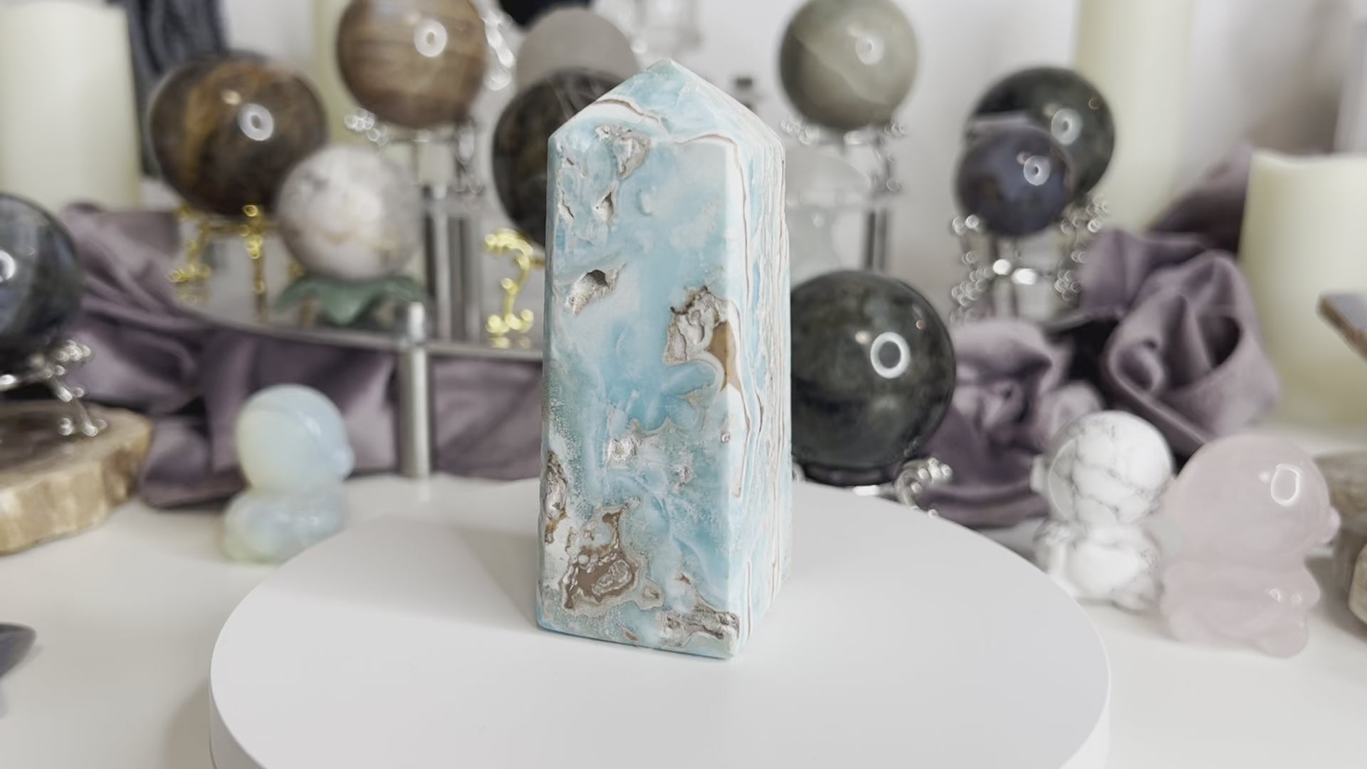 Blue Aragonite Tower