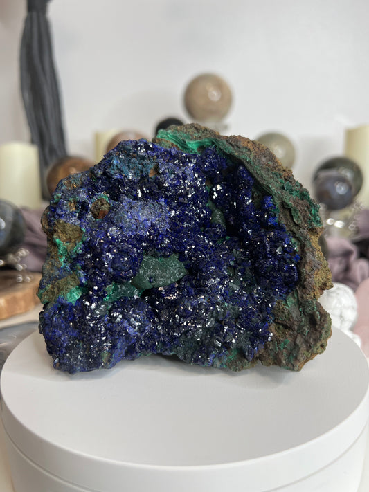 Natural Glittering Azurite Malachite
