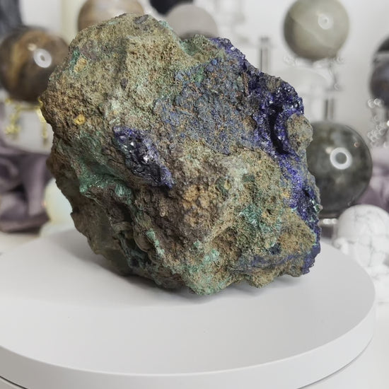 Natural Glittering Azurite Malachite
