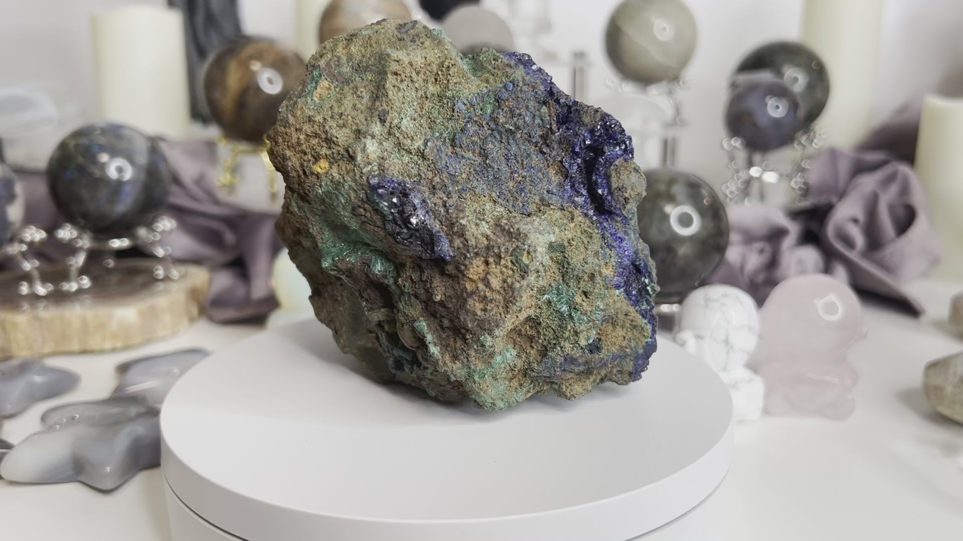 Natural Glittering Azurite Malachite