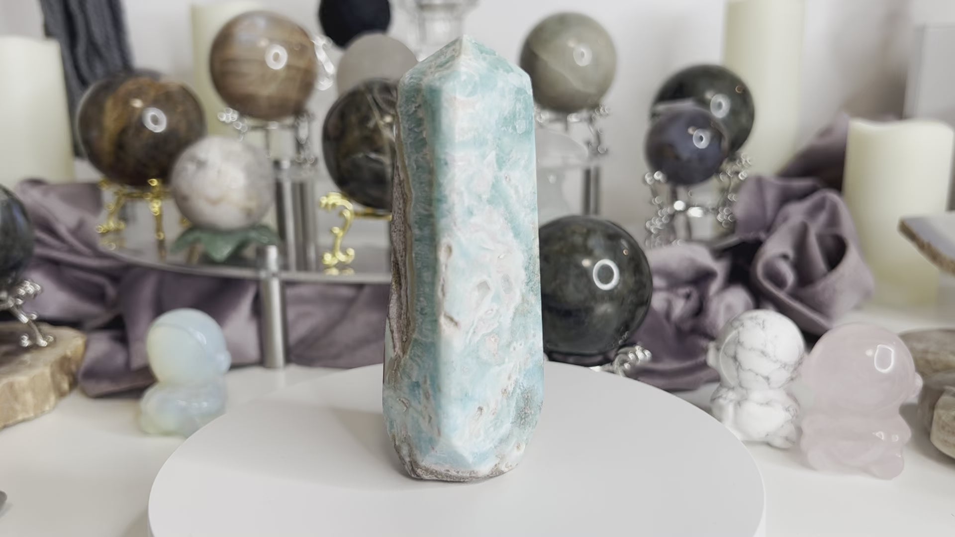 Blue Aragonite Tower