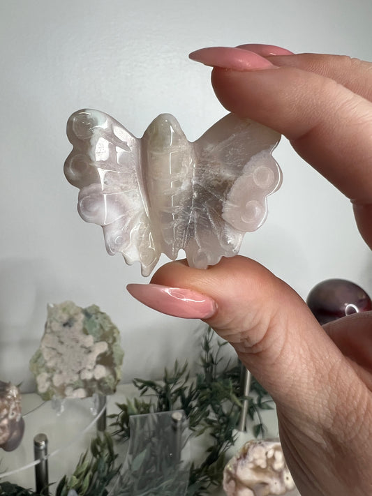 Flower Agate Butterfly