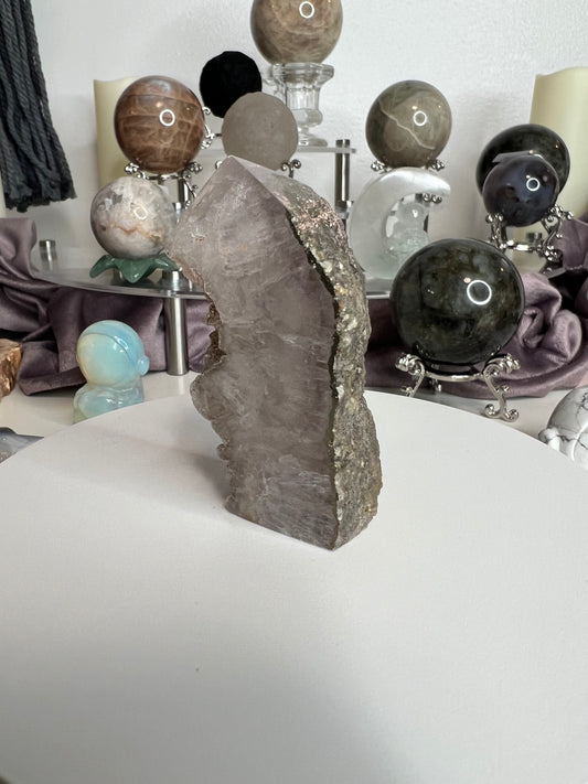 Pyrite with Fluorite Towers #4 123g