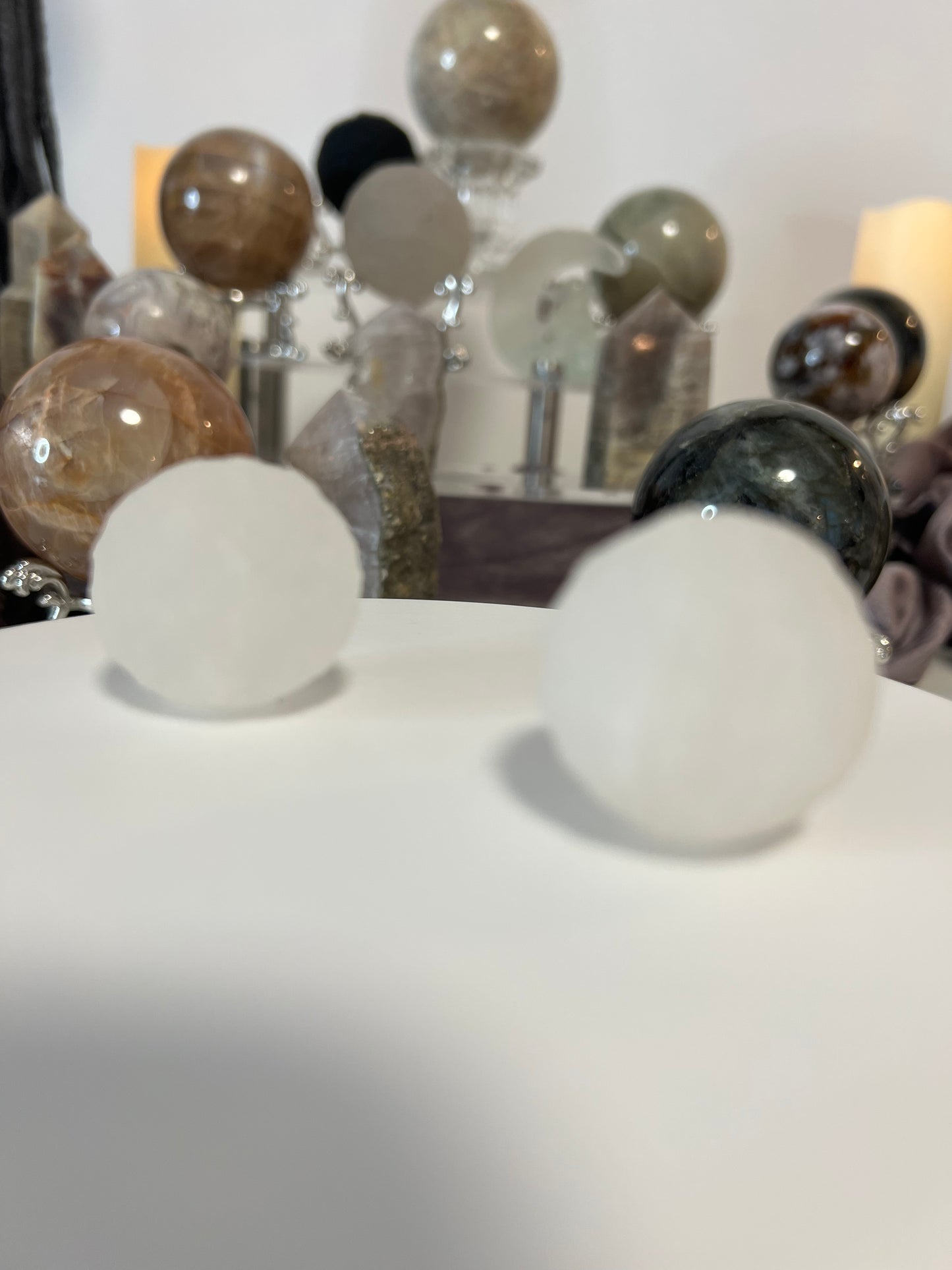 Small Clear Quartz Moon 25mm