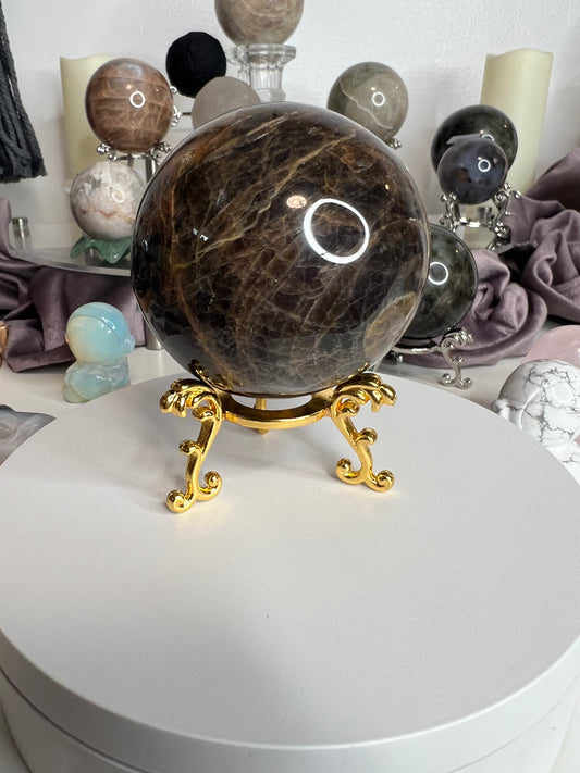 Black Moonstone Sphere 346g