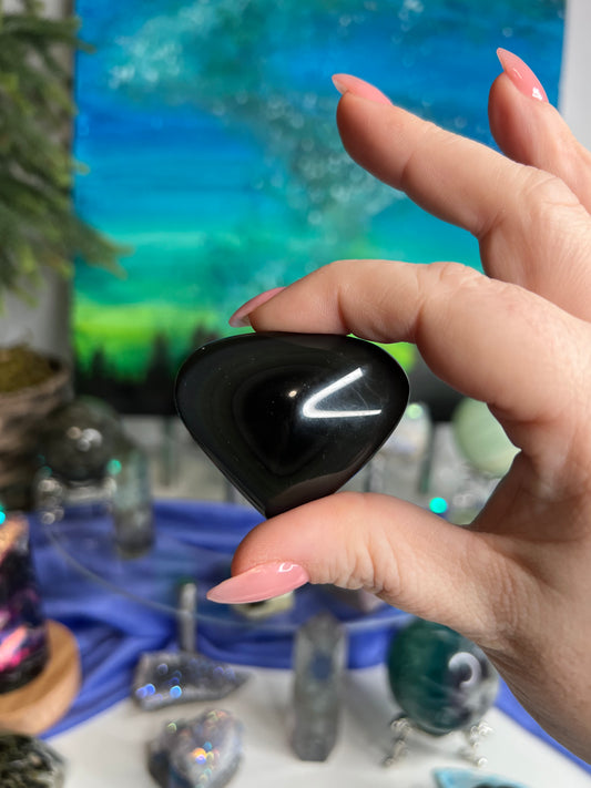 Rainbow Obsidian Heart #2