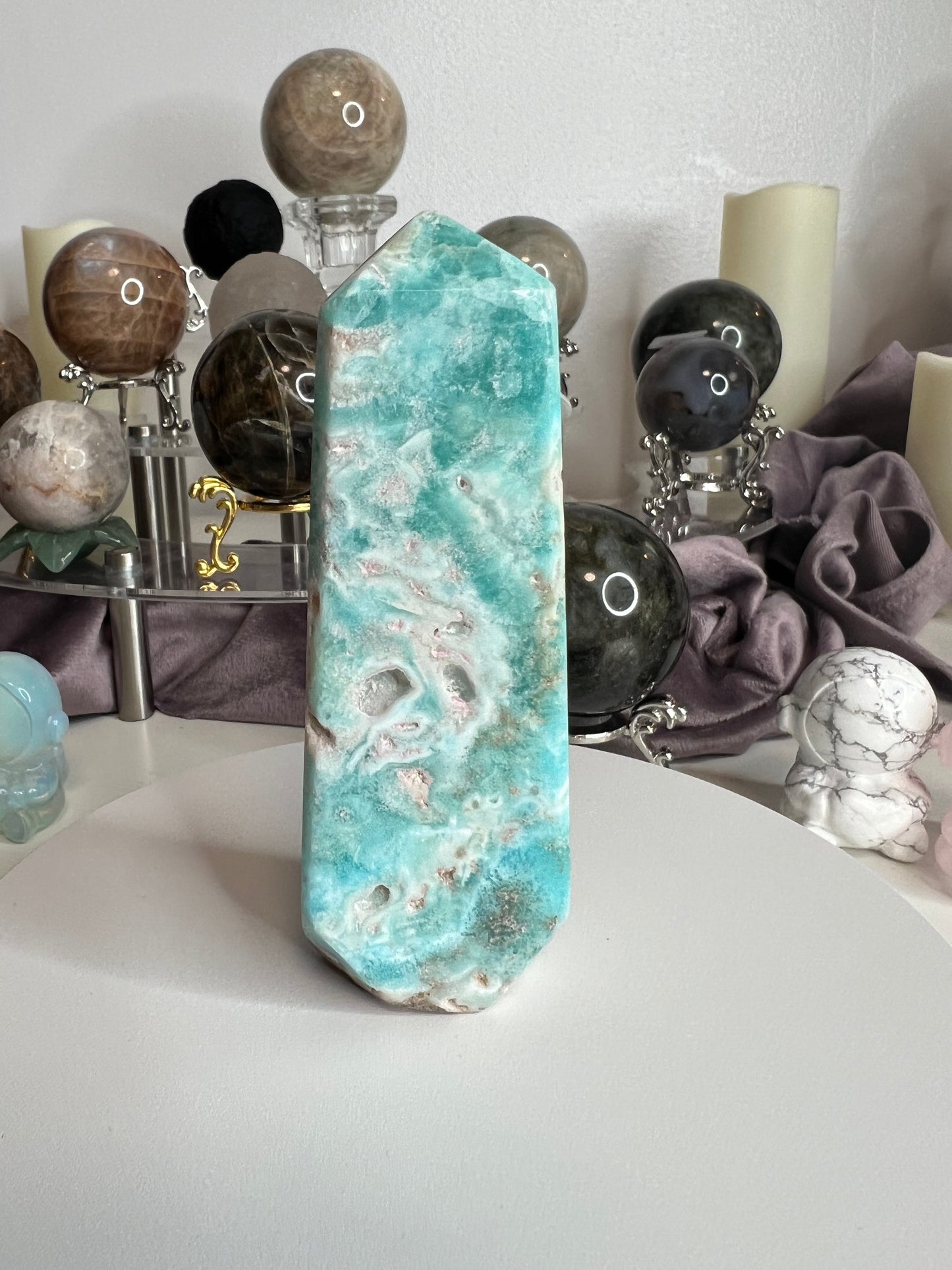 Blue Aragonite Tower