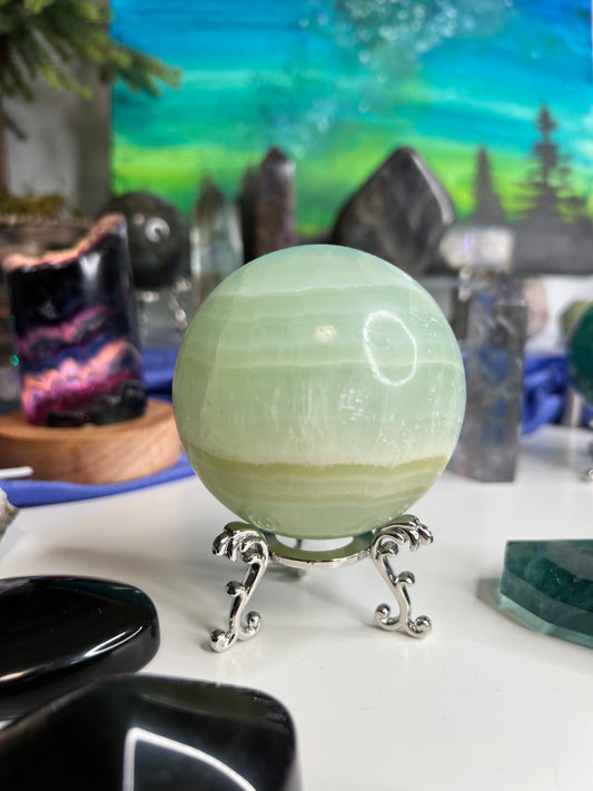 Large Pistachio Calcite Sphere