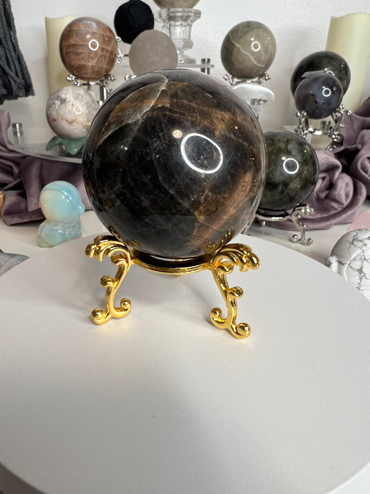 Black Moonstone Sphere 243g