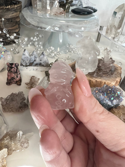 Crystal Carved Snowman 1"