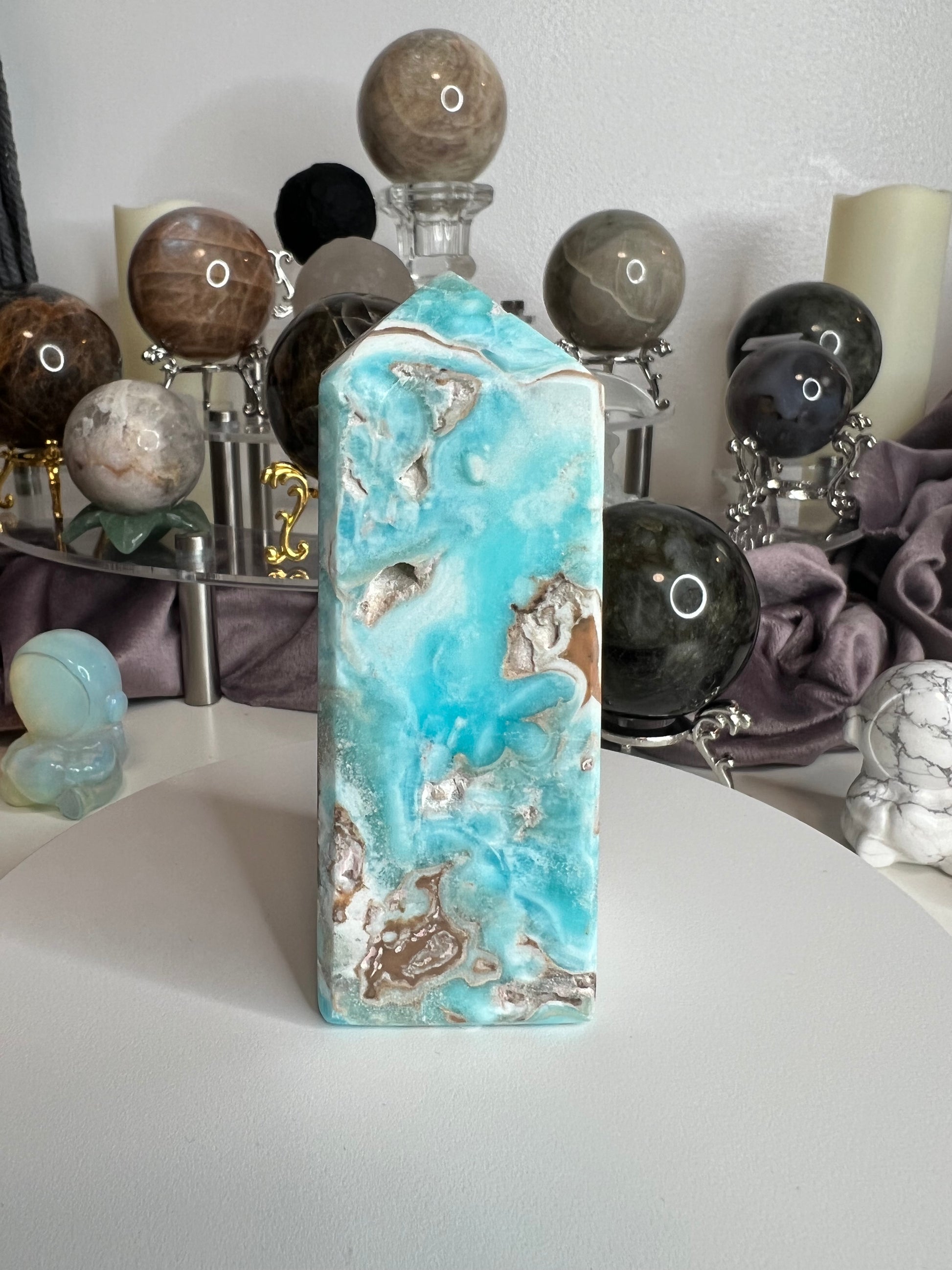 Blue Aragonite Tower