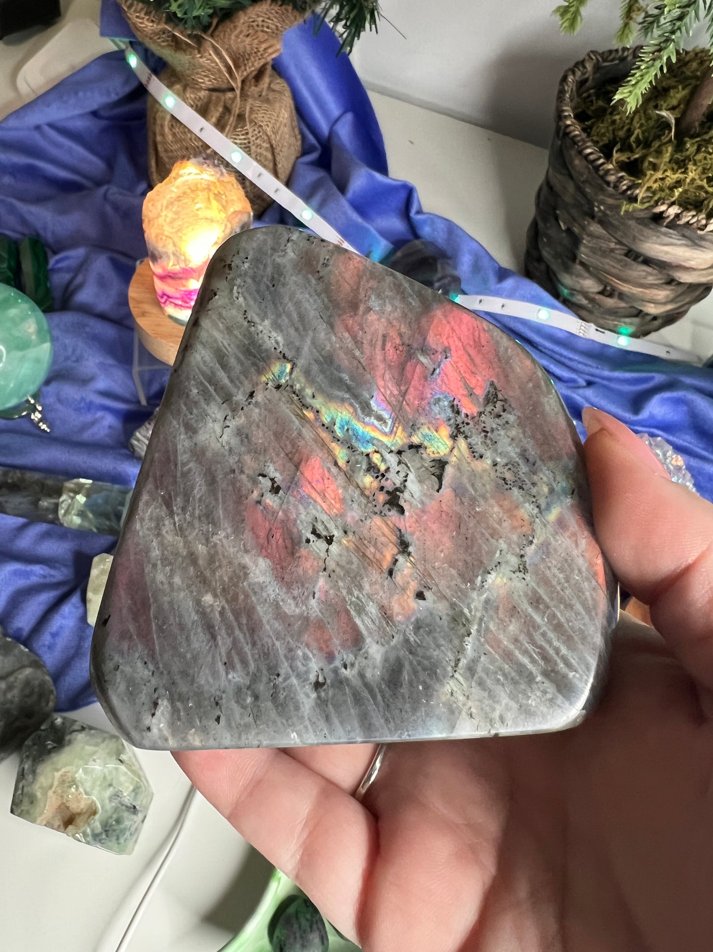 Orange Purple Labradorite Free Form