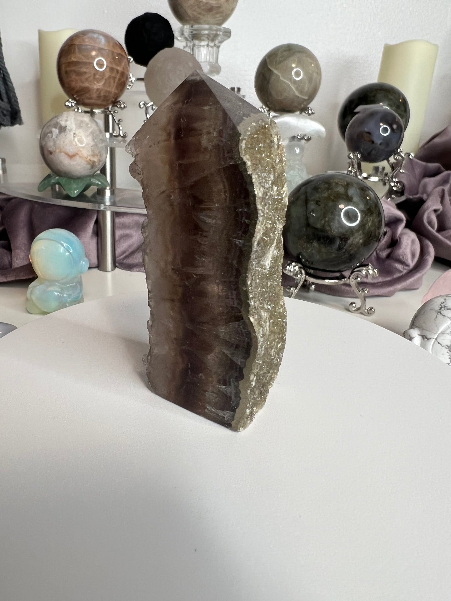 Pyrite with Fluorite Towers #2 148g