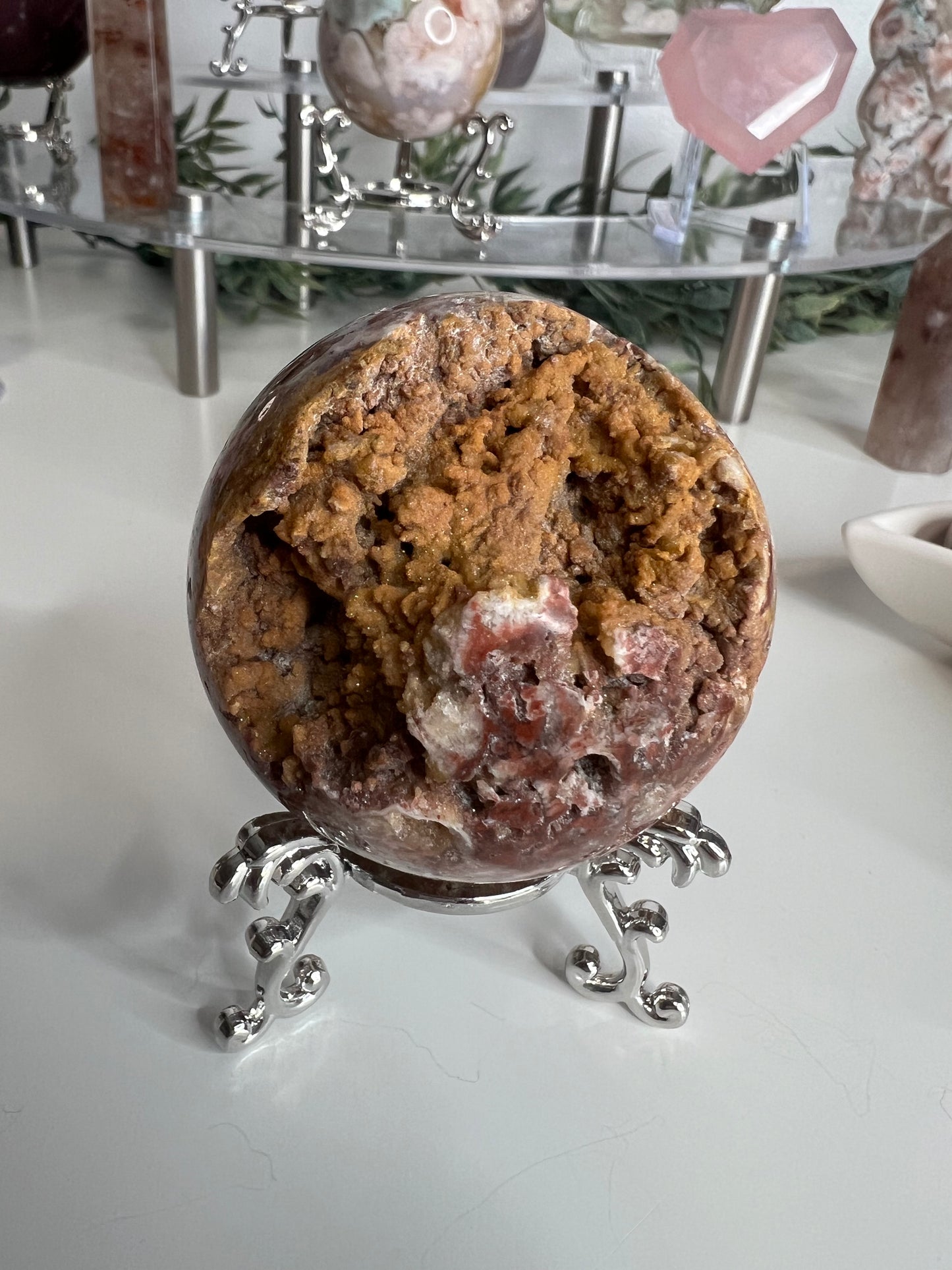 Red/Pink Amethyst Sphere Very Rare 5.5cm 193g