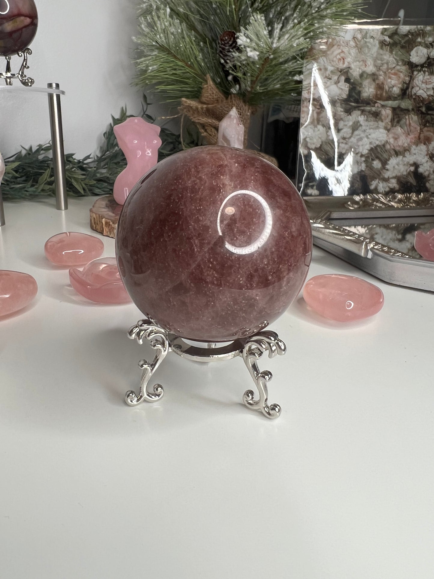 Strawberry Quartz Sphere #2