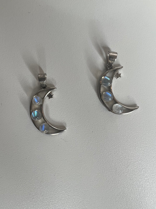Moonstone Moon Shaped Pendant