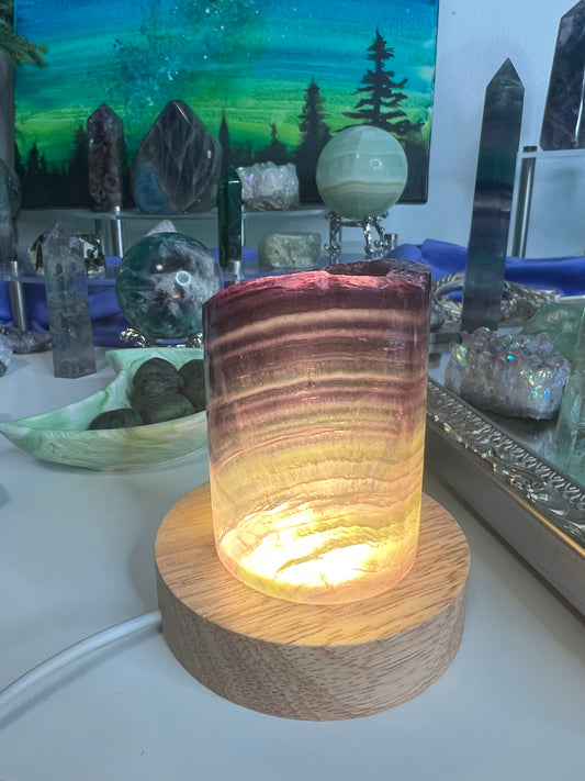 Fluorite Crystal Lamp #3