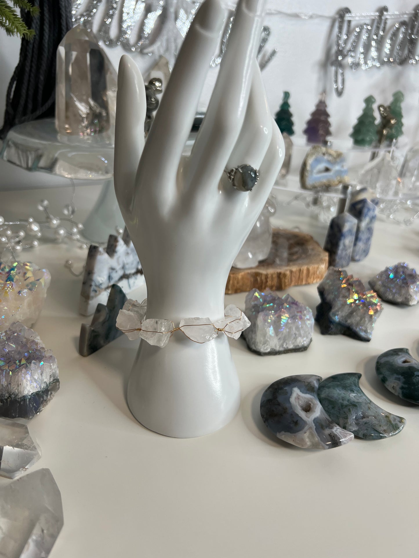 Raw Clear Quartz Bracelet